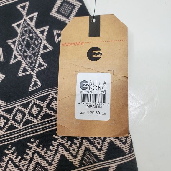 NWT BILLABONG Black Light Pink Mini Skirt Women's Medium Cotton Geometric Aztec - Picture 12 of 13